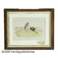 BYRON WOLFE (American 1904- 1973) Sioux Buffalo H