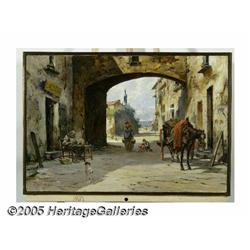 ALDO AFFORTUNATI (Italian b. 1906) Calzolaio Oil 