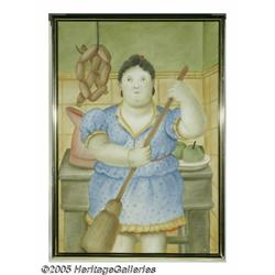 FERNANDO BOTERO (Columbian b. 1932) Woman in the 