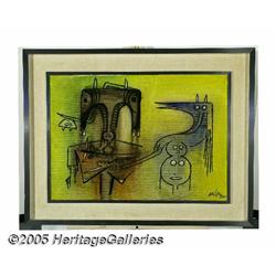 WILFREDO LAM (Cuban 1902 - 1982) Sin Titolo, 1974