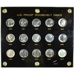 1950-64 PROOF ROOSEVELT DIME SET