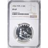 Image 1 : 1956 TYPE 2 FRANKLIN HALF DOLLAR  NGC PF-67