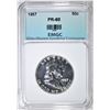 Image 1 : 1957 FRANKLIN HALF DOLLAR  EMGC PROOF SUPERB GEM+