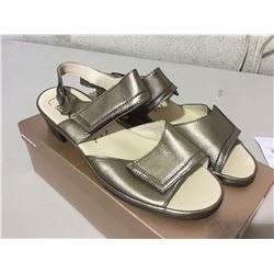 SemlerThree Strap Bronze Nickel Sandal 9.5