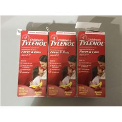 Lot of Children's Tylenol Banana Berry (3 x 100ml)