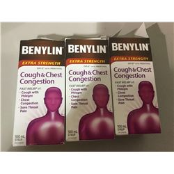 Lot of Benylin Extra Strength (3 x 100ml)