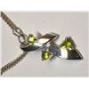 Image 1 : $120 Silver Peridot Pendant Necklace