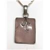 Image 2 : $300 Silver Rose Quartz Pendant Necklace (app 12g)