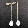 Image 1 : $200 14 KT Gold Mother of Pearl Earrings