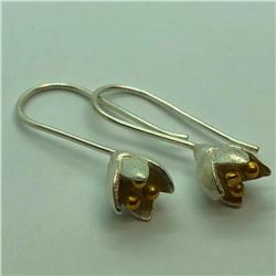 Silver Gold Plated Earrings
