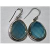 Image 2 : $250 Silver Gold Plated Chalcedony Earrings