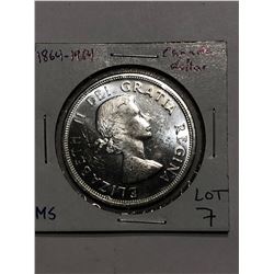 1964 Canada Silver Dollar Brilliant Uncurculated High Grade