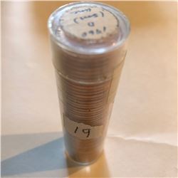 Roll of 50 Brilliant Uncirculated 1960 D Small Date Lincoln Pennies