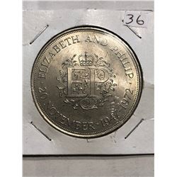 1972 Elizabeth and Phillip Special Coin in MS High Grade