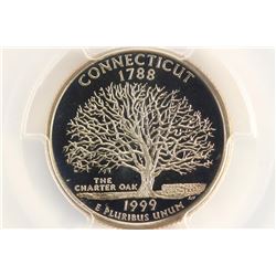 1999-S CONNECTICUT QUARTER PCGS PR69 DCAM