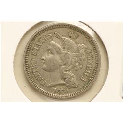 1870 THREE CENT PIECE (NICKEL) VERY FINE