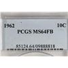 Image 3 : 1962 SILVER ROOSEVELT DIME PCGS MS64FB