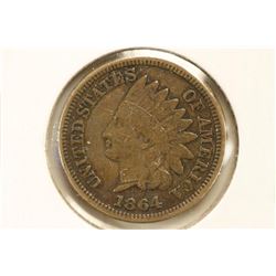1864 INDIAN HEAD CENT COPPER NICKEL VERY FINE
