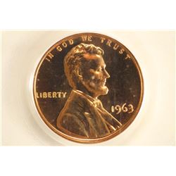 1963 LINCOLN CENT PCGS PR68RD