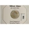 Image 3 : 1453-A.D. SILVER AKCE MINTED DURING THE POST