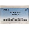 Image 3 : 1945-S MICRO S MERCURY DIME PCGS F15