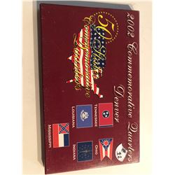 2002 DENVER Edition State Quarters Set IL TN OH LA IN MS in Original Package with Paperwork