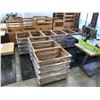 Image 1 : 9 30" X 20" WOODEN MOBILE 4 WHEEL BIN CARTS