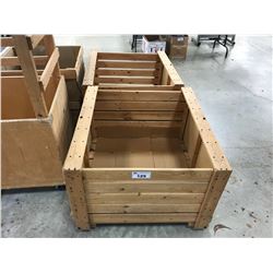 4 WOODEN PALLET CRATES