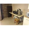 Image 2 : 5 FOLDING WOOD AND METAL TABLES, & ASSORTED STOOLS