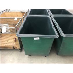 GREEN TECHSTAR 4 WHEEL 40" X 28"  PLASTIC 4 WHEEL MOBILE BINS