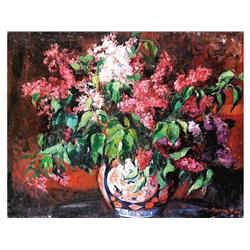 Hadzsy, Olga  Budapest, 1880 - ,  Lilac Still Lif