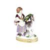 Image 1 : Figurine from Meissen- Gardener Girl with Goat