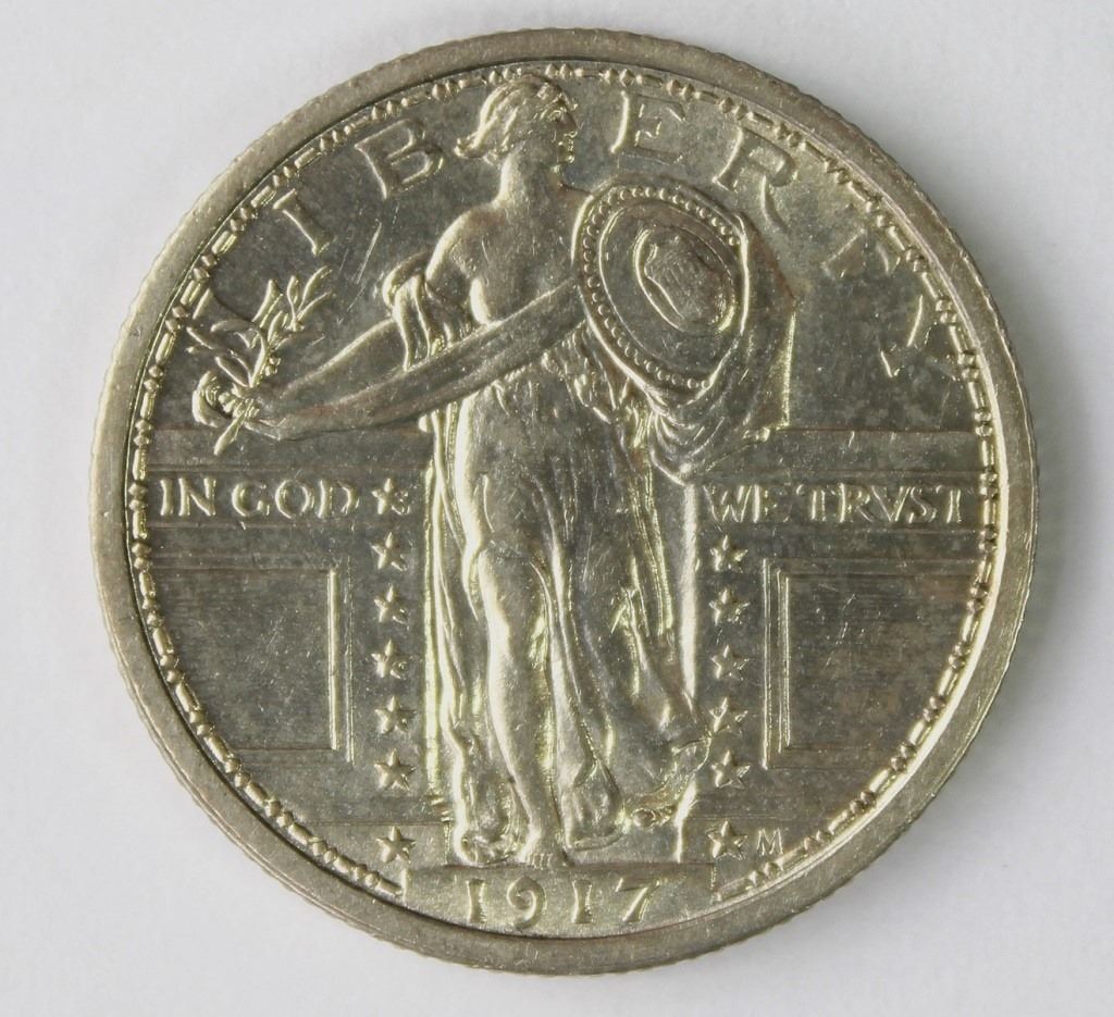 1917 TYPE 1 STANDING LIBERTY QUARTER