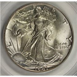 1941 WALKING LIBERTY HALF DOLLAR PCGS MS 65