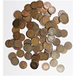 100 MIXED INDIAN CENTS