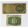Image 2 : 2 PIECE FRACTIONAL CURRENCY FRIEDBERG