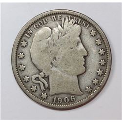 1906-O BARBER HALF DOLLAR