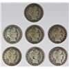Image 1 : LOT OF 7 BARBER HALF DOLLARS
