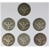 Image 2 : LOT OF 7 BARBER HALF DOLLARS