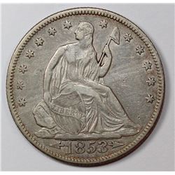 1853 ARROWS AND RAYS HALF DOLLAR