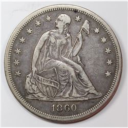 1860-O SEATED DOLLAR