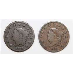 GROUP OF TWO LARGE CENTS