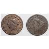 Image 1 : LOT OF (2) 1831 LARGE CENTS