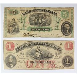 1862 AND 1861 VIRGINIA NOTES