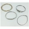 Image 1 : LOT OF 4 STERLING SILVER BRACELETS