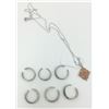 Image 1 : 6 STERLING SILVER TOE RINGS & 1 NECKLACE