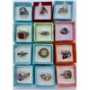Image 1 : LOT OF TWELVE VINTAGE STERLING SILVER RINGS