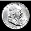 Image 2 : 1949-p . . Franklin Half Dollar 50c Grades Select Unc+ FBL