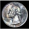 Image 2 : 1955-p Original Mint Set Toning . Washington Quarter 25c Grades Choice+ Unc