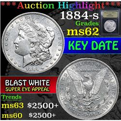***Auction Highlight*** 1884-s . . Morgan Dollar $1 Graded Select Unc By USCG (fc)